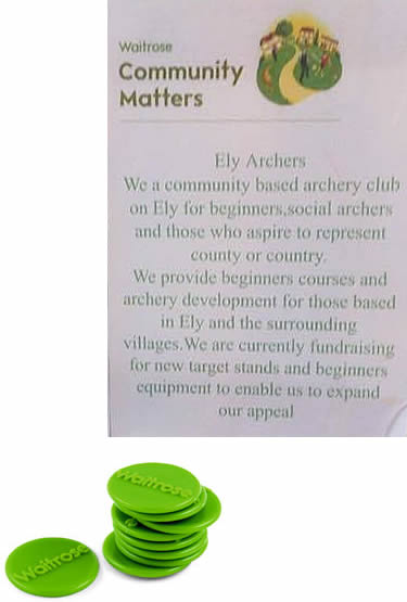 Vote for Ely Archers in June 2017 at Waitrose Ely - Community Matters